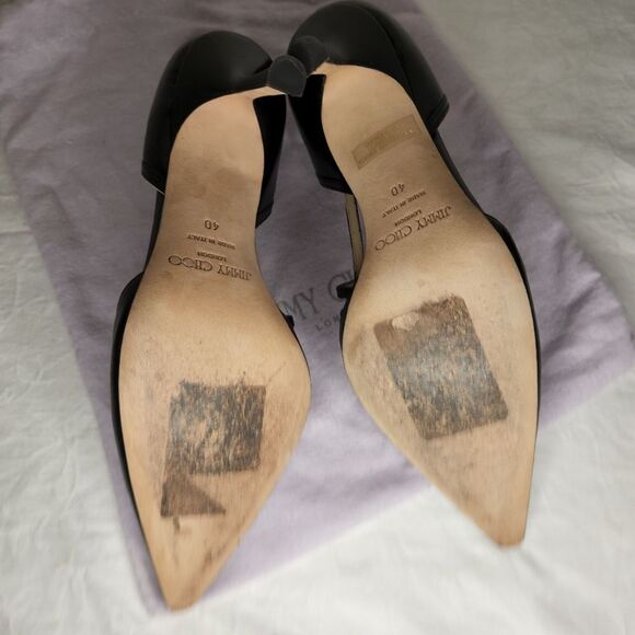 JIMMY CHOO black leather high heels - Picture 9 of 15